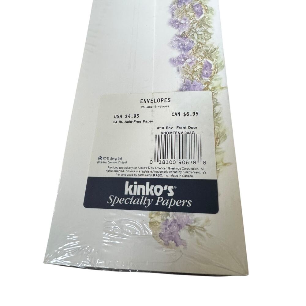 VTG Kinko’s Specialty Papers‎ Floral Front Door Letter Envelopes 25 Sealed NOS